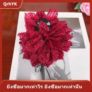 【QrhYK】 อุปกรณ์เสื้อผ้าแฟชั่นหวานๆแต่งพู่ตาข่ายรูปกุหลาบ