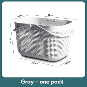 JFS Shower Basket Plastic Storage Basket Bath Basket with Handle Portable Tote Shower Basket Laundry Basket Bathroom Storage Basket