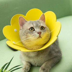 Elizabeth Collar Cat Dog Safety Collar Circle Sun Flower Pet Head Cover Bite Anti Lick