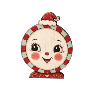 FOUNDTWO Wooden Christmas Ornaments 2D Flat Snowman Xmas Ornaments Retro Reindeer Christmas Decoration Halloween Decor