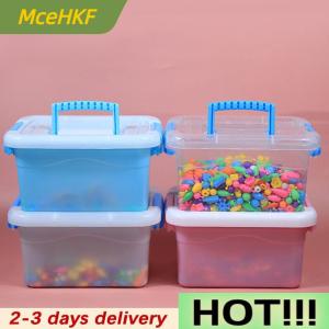 MceHKF PP Plastic Storage Box With Lid Portable Kids Toys Student Stationery Jewelry Storage Case Container Cosmetics Sorting Box