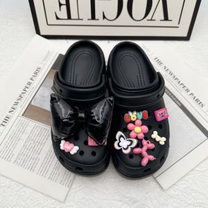 9Pcs/Set Crocs Jibbitz Charms Cool Bow Shoe Flower Detachable Balloon Dog Shoe Buckle Decoration for Crocs