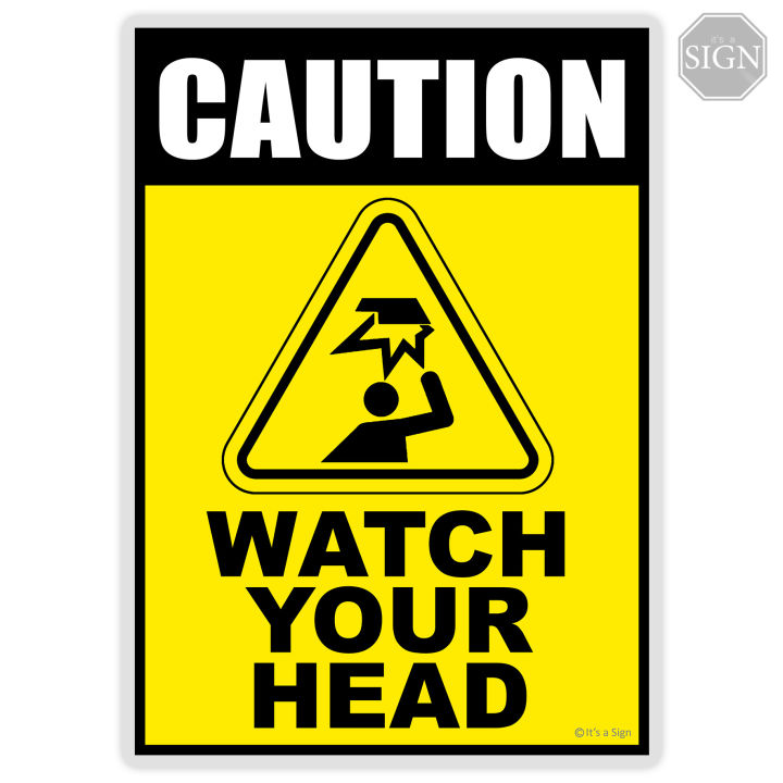 Watch Your Head Laminated Signage A4 Size Lazada PH