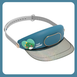 KS หมวกแว่นกันแดดรูปการ์ตูนพร้อมพัดลมขนาดเล็กสำหรับหมวกทำความเย็นกลางแจ้งยูเอสบีแบบชาร์จและแบบพกพาได้เด็ก