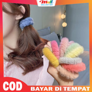 MALL - iKat Rambut Bulu Elastis Karet Aksesoris Wanita Fashion Korea Cantik Lucu ACC16
