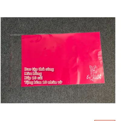 Bìa Bao Tập Thủ Công - Xấp 10 Cái - Tặng 10 Nhãn Vở