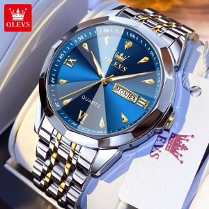 OLEVS Watch For Mans Waterproof 2024 Original Branded Fashion Casual Luxurious Stainless Steel Luminous Calendar Quartz Watch