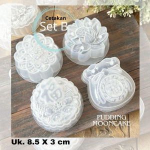 (Isi 4 pcs) Cetakan puding mooncake premium kue bulan plastik premium