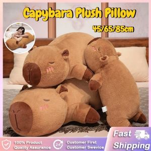 Cartoon Capybara Plush Toy Soft Long Stuffed Sleep Pillow Dream Healing Doll Childrens Gift