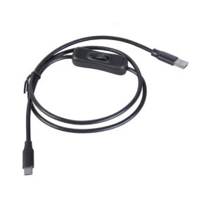 USB A to Type C Extension Cable Wire with Power Switching Button 5Gbps Data Charging Cord for LED Light Fan Lamp