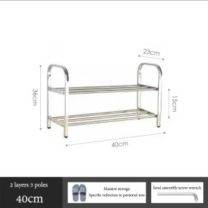 5/4/3/2 Layer Shoe Rack Stainless Steel Shoes Shelf Storage Organizer Shelves Home Storage Stand