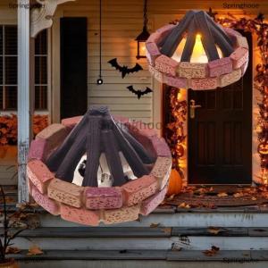 [COD] Springhooe 1:12 Dollhouse Miniature LED Bonfire Camping Scene Model Decor Toy Doll House Accessories