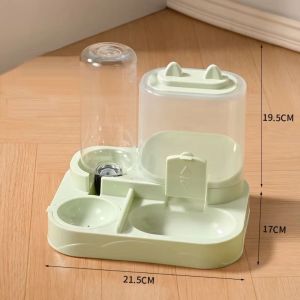 CRUSHES Automatic Circulation Automatic Feeder Integrated Design Large Capacity Gravity Food Feeder  Pet Food Bowl Cat Dog Feeding
