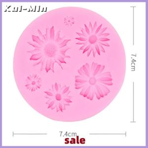 Kui-Min 3D Sunflower Flower Petals Embossed Silicone Mold Fondant Cake Decor Tool