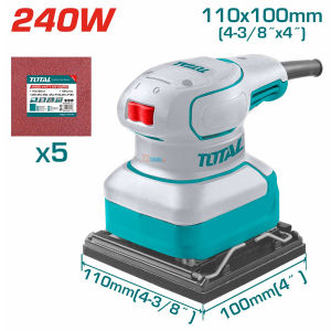 Máy chà nhám 240W TOTAL TF2241108 máy chà rung đa năng kèm 5 giấy nhám và 1 chổi than