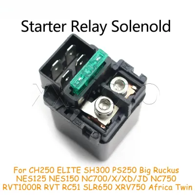 For Honda CH250 ELITE SH300 PS250 NES125 NES150 NC700 NC750 RVT1000R SLR650 XRV750 Africa Twin Motorcycle Starter Relay Solenoid