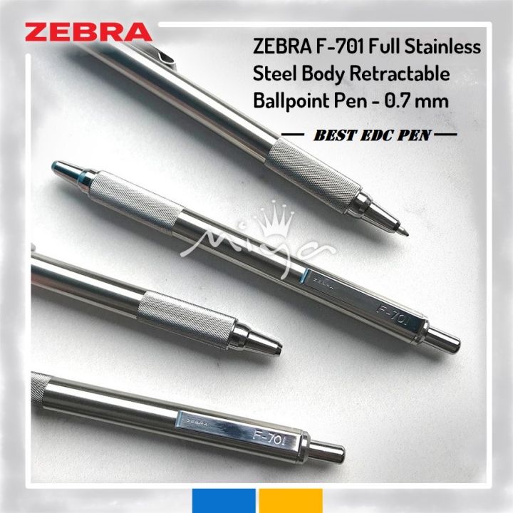 Best Edc Ballpoint Pen Zebra F-701 Full Stainless Steel Body - Main Image