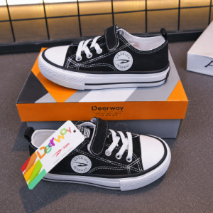 Future seeds Kid shoes black rubber shoes for kids boy skate canvas shoes for kids size 25-37