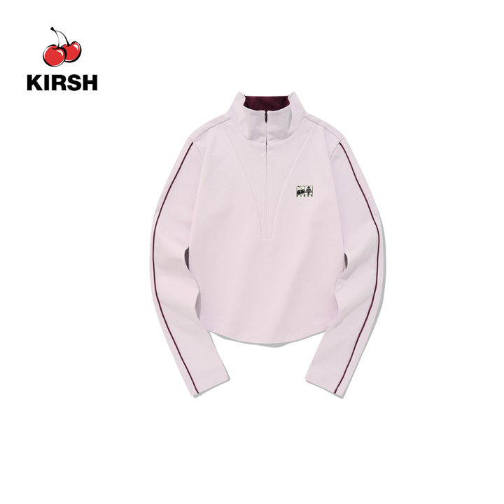 ★KIRSH★ Color Point Half Zip-up Long Sleeve Light Lavender COLOR POINT HALF ZIP UP LONG SLEEVE [LIGHT LAVENDER] - KIRSH