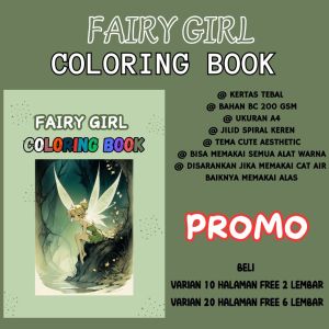 FAIRY GIRL Coloring Girl Buku Mewarnai Menggambar Premium Kertas Tebal Murah Cute Aesthetic Bagus