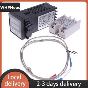 [COD] WHPHous Ship within 24 hours 100-240VAC PID REX-C100 Temperature Controller SSR-40A Thermocouple
