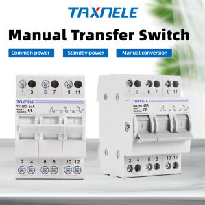 3P 40A 63A MTS Dual Power Manual Transfer Isolating Switch Interlock Circuit   Breaker 230V 400V Modular Changeover Switch