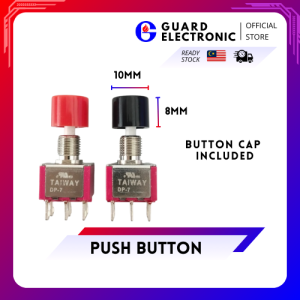 Push Button DP-7 / DPDT / 1A / 120VAC / C-NO-NC / 6 Pins