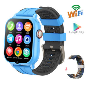 2024 New Kids Watch Android 9.0 4G Smart Watch SIM Card Children GPS Location Phone Watch Wifi Internet Video Call SOS Function Boy Girl Pedometer