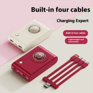 Dễ thương camera chụp thú cưng hình dạng sạc dự phòng 20000 ma với cáp xách tay sạc dự phòng cho điện thoại di động sạc dự phòng dễ thương thiết kế hoạt hình nhỏ gọn và nhẹ