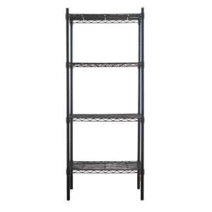 VETOP NEXA New Black Powder Coated Metal 4-Tier Space-Saving Organizer Rack