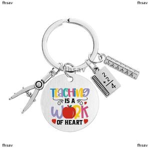 [COD] fhsav Teacher Key Chain Thank You Teacher Text Popular Pendant Key Chain TeachersDay Pendant Gifts For Teachers