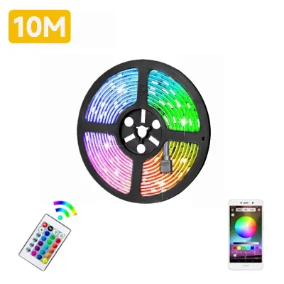 OOKAS 5M 10M 15M 20M DIY LED Light Strip Light With Remote For Room Bedroom RGB Flexible Light