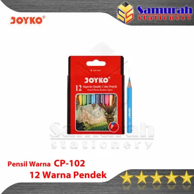 Pensil Warna Joyko CP 102 Pendek / Drawing Color Pencil CP-102 Colors Small / CP102 Mewarnai