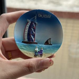1pc Resin Magnetic Sticker for Refrigerator Decor CroatiaTaiwanParis Sacred Heart CathedralDubai Fridge Magnets Travel Souvenirs Gifts Collectibles