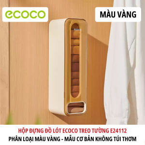 Hộp đựng đồ lót ECOCO treo tường thông minh kèm túi thơm dịu nhẹ Hộp đựng tất quần lót đa năng thế hệ mới