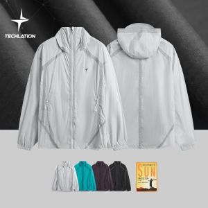 INFLATION Brand Mens Youth Outdoor Cycling and Mountaineering Tourism UPF50 Rudolf Technology Sunscreen Clothing 2025 Spring/Summer Skin Clothing Outdoor Sports Hooded Coat