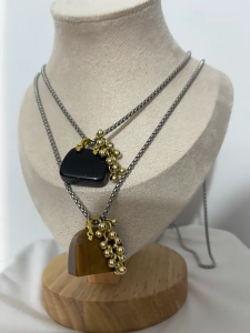 Winter Wear French Vintage Bag Necklace Handcraft Alloy Unique Gift for Women