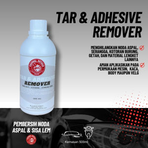 [ GRATIS Shampoo Wax 1 Sachet ] Tar Remover 500 ml Pembersih Noda Aspal Sisa Lem Bekas Stiker Double Tape Serangga / Tar & Adhesive Remover / Penghilang Noda Aspal Pada Mobil Motor by Counsel Details