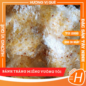 Bánh Tráng Miếng Vuông Tỏi - Túi 200g - Đặc Sản Tây Ninh