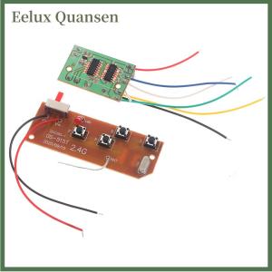 Eelux 2.4G 4CH RC điều khiển từ xa 27MHz mạch PCB Transmitter Receiver Board với Antenna đài phát thanh cho RC Xe Xe tải