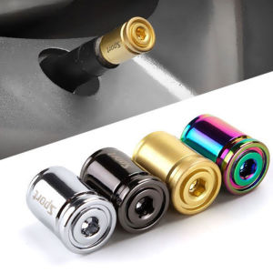 Excellent 4x Titanium Anti-theft Car Tire Valve Cap Aluminum Sport Exterior Auto Air Caps