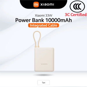 3C Certified Xiaomi PowerBank 10000mAh 33W Fast charging Original Large Capacity Portable Built-In Type-C cable