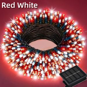 (12M) Solar Christmas Light Outdoor Waterproof Led String Lights12M Garland Festoon Led Lights Waterproof Wedding Party Brithday Decoration fairy lamp for Home Garden
