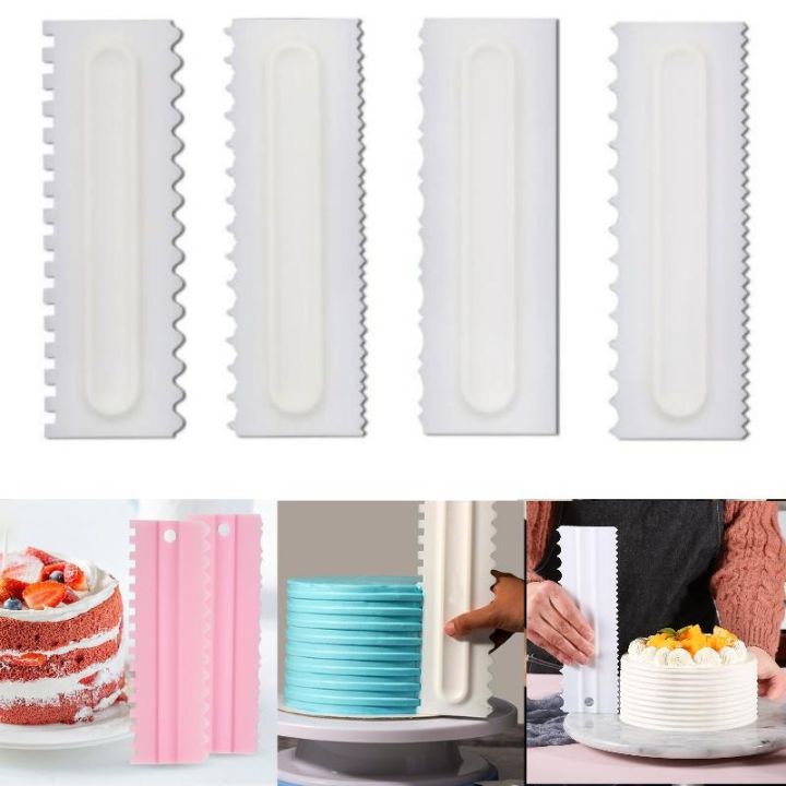 Amazon.com: FORETED 2 Pieces 8.6 Inch Stainless Steel Cake Scraper Cake Comb  Metal Cake Scraper Large Double Sided Patterned Edge Stripe Edge Smoother  Scraper Cake Pastry Cutter for Cream Cake Decoration