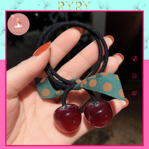Dây Cột Tóc Dây Buộc Tóc Chùm Quả Cherry Xinh Xắn Phong Cách Hàn Quốc Cho Nữ