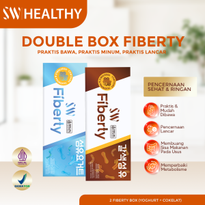 Sarwendah Juice Bundling Isi 2 FIberty Travel Pack 1 Box Fiberty Yogurt Dan 1 box Fiberty Cokelat