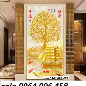 Tranh gạch 3d cây kim tiền - SCX543