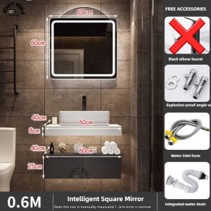 [SG Seller] Luxury Small Unit Washbasin Sink  Bathroom Mirror Cabinet Set  Bathroom Washbasin Cabinet
