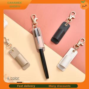 ❣️❣️❣️ Portable Pu Leather Lanyard Pen Holder Necklace Style With Keychain Pen Case Pen Pouch Wear-Resistant Durable Pen Clip Key Chain