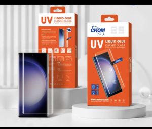 ORIGINAL CKQM Tempered Glass Curve UV Liquid For Samsung S23 Ultra S22 Ultra Full Coverage Glue Curve Melengkung